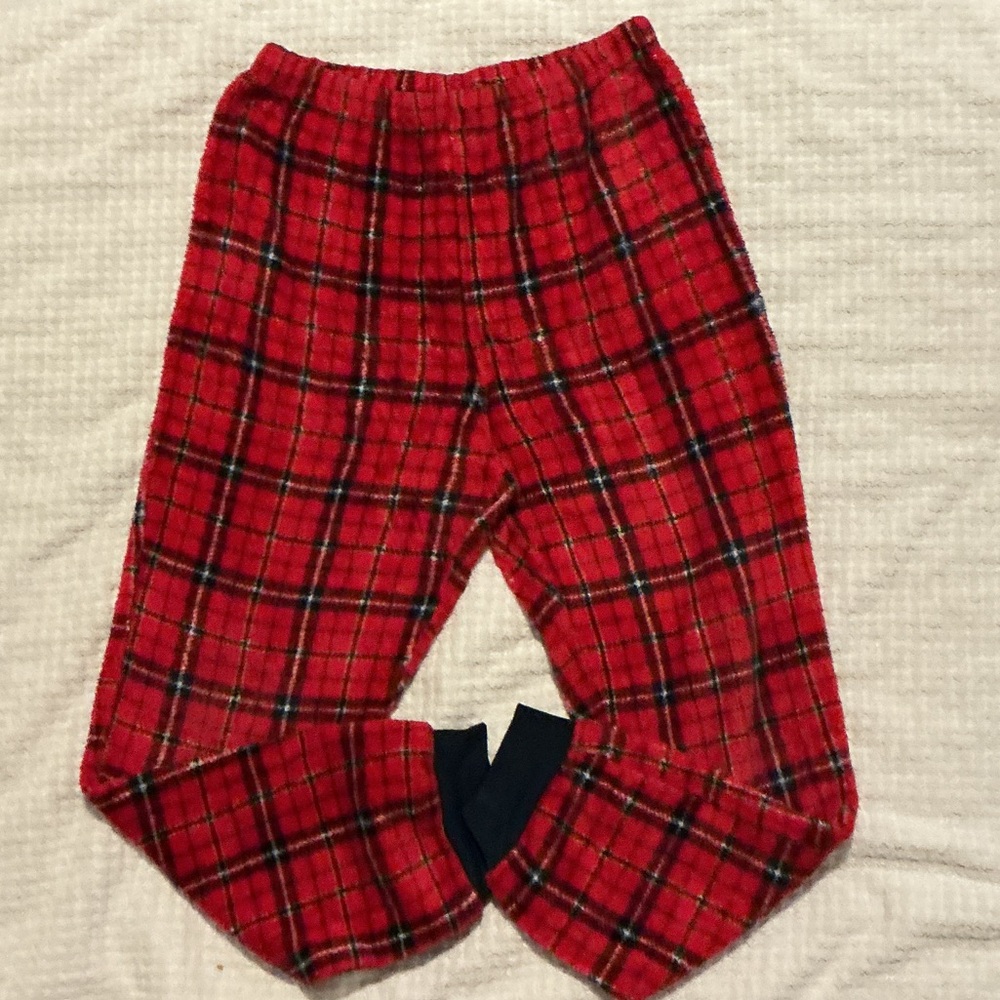 Wonder Nation Red Plaid Kids Pajama Bottoms